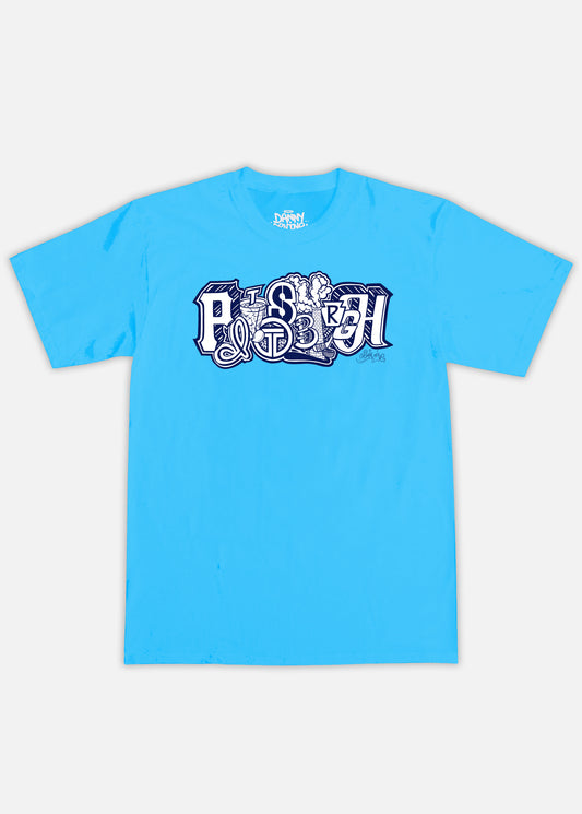 'Pittsburgh' Tee - Aqua