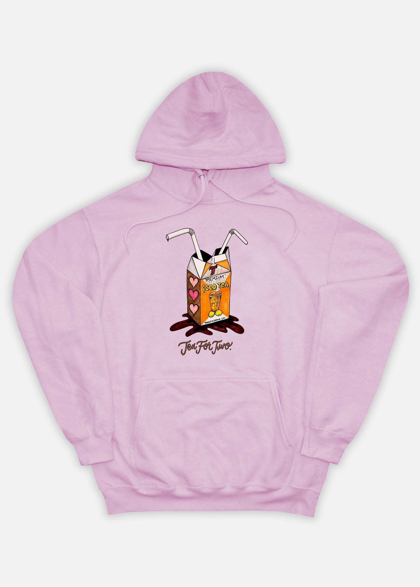 Tea For Two Hoodie - Light Pink